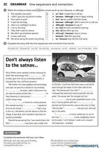 EF Pre-Inter 2C grammar Time sequencers and connectors