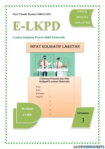 Sifat Koligatif Larutan