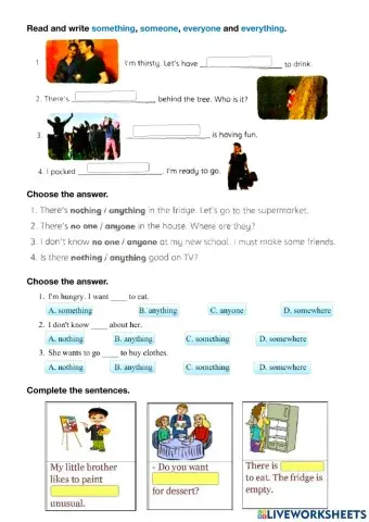Indefinite pronouns