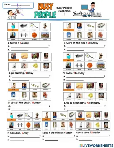 Exercise 1 busy people