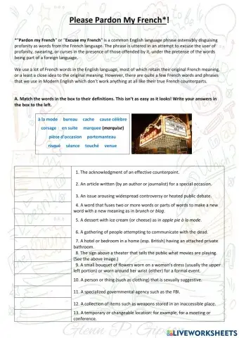 Please Pardon My French