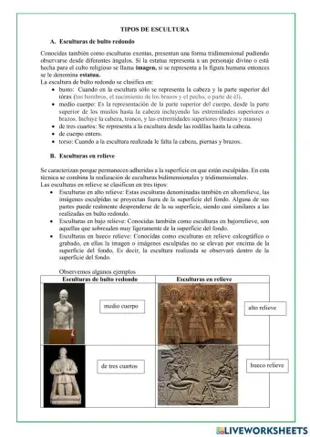 Tipos de escultura