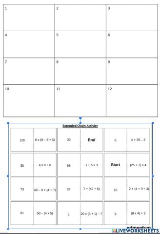 Order operations puzzle