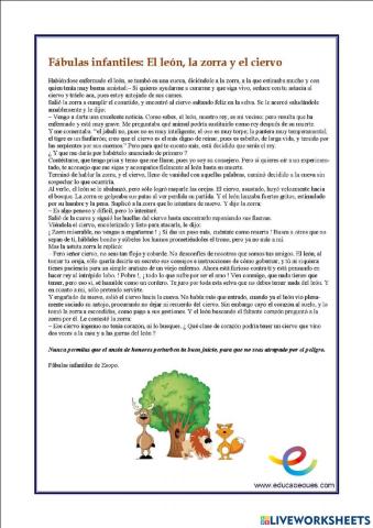 El leon, la zorra y el ciervo