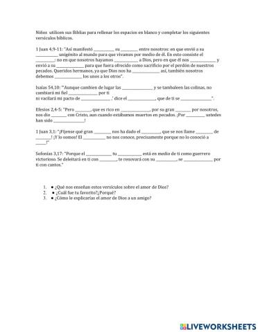 Citas del amor de Diós