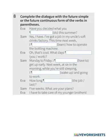 Future tense with will