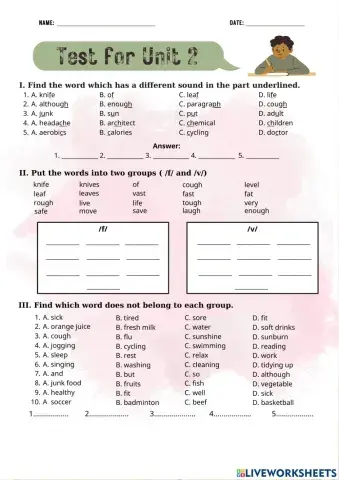 G7 U2 Test yourself 2