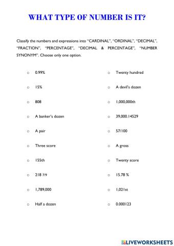 What type of number is it?