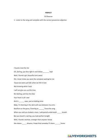 Possessive adjectives