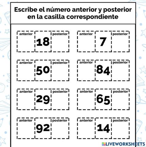 Anterior y posterior