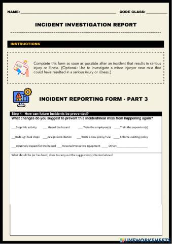 Incident investigation Report part 3