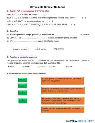 Movimiento circular uniforme