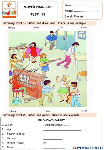 Test for Movers- No 13