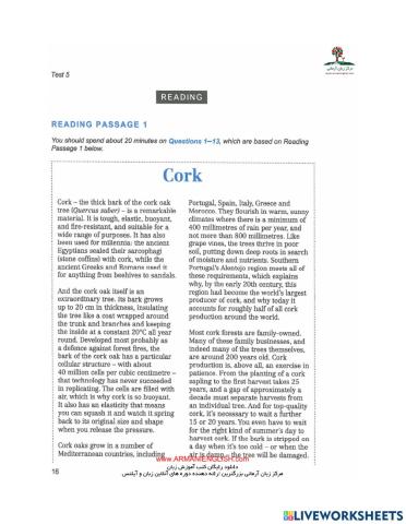 Cambridge IELTS Reading 12 - 5 (Part one)