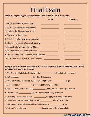 Final Exam Fundamentals