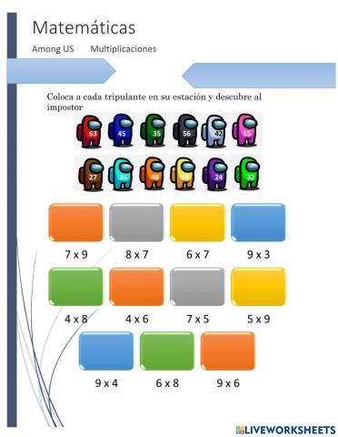 Multiplicaciones Con Among us