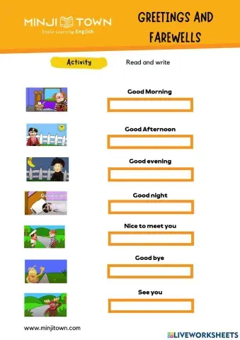 Greetings and farewells