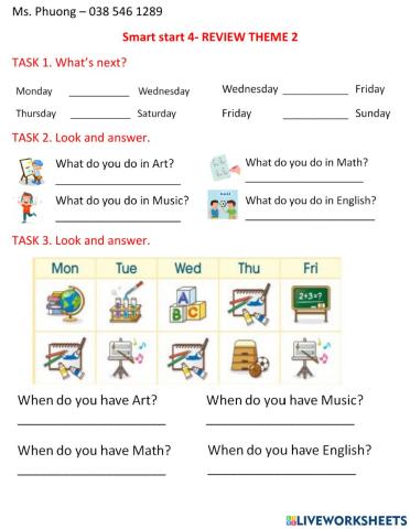 Smart start 4 - theme 2 - review