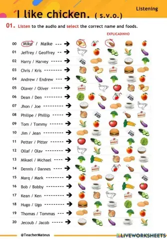 PRESENT SIMPLE - I like food. - 00 - Listening