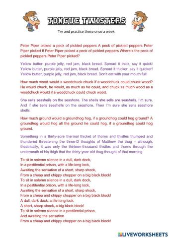Tongue Twisters