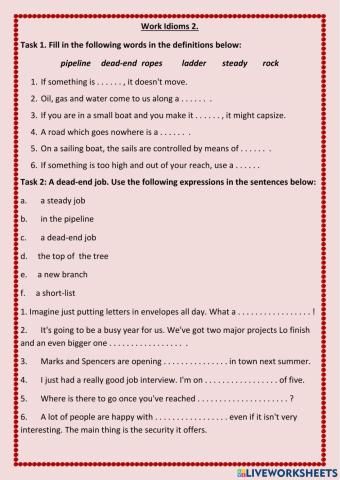 Work Idioms 2