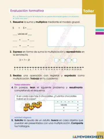 TEMA 1 Multiplicación: modelos lineal y grupal