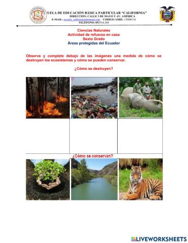 Areas protegidas DE Ecuador