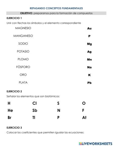 Repaso pre formación de compuestos