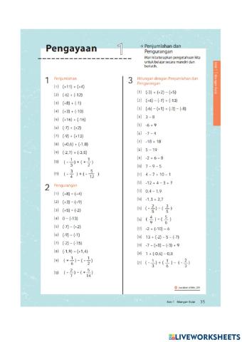 Operasi Hitung Bilangan Bulat 2