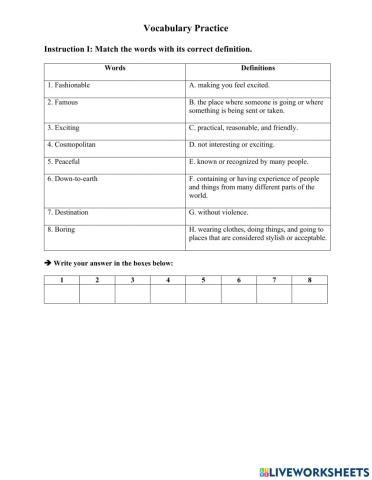 ESC2 - Vocabulary - Lesson 12