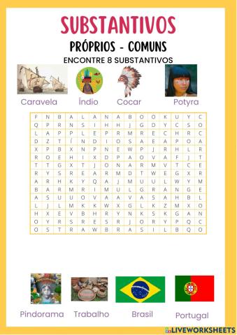 Substantivos próprios  e comuns