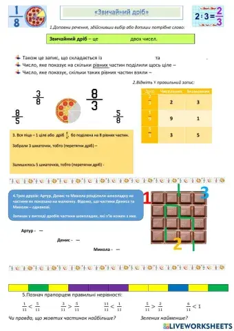 Звичайні дроби. Вступ