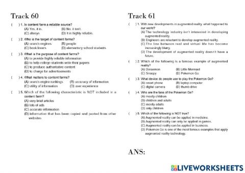 聽力練習Track 60-61