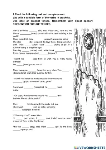 Reading: past simple, past continuous