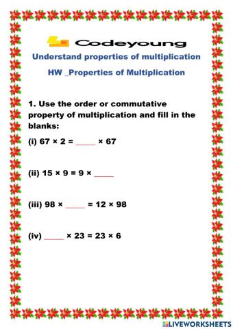 Properties of Multiplication