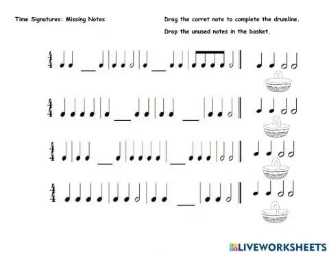 Time Signatures: Missing Notes