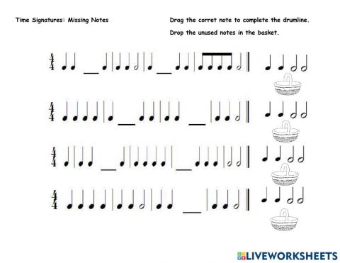 Time Signatures: Missing Notes