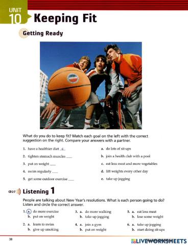 Unit 10 Listening supplementary