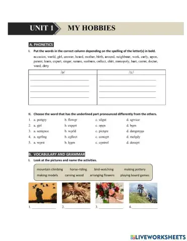 G7 U1 MLH Phonetics - Vocab