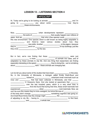 L13 - Listening - Dictation