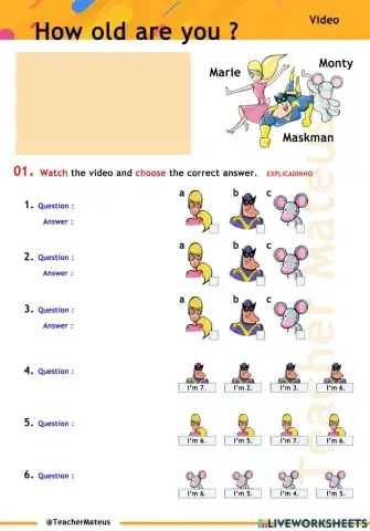 VIDEO - KBOX - Starter - 1 How old are you ?