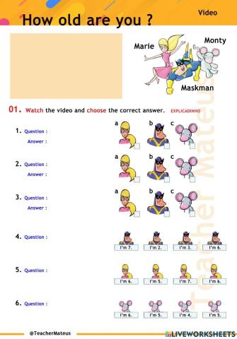 VIDEO - KBOX - Starter - 1 How old are you ?