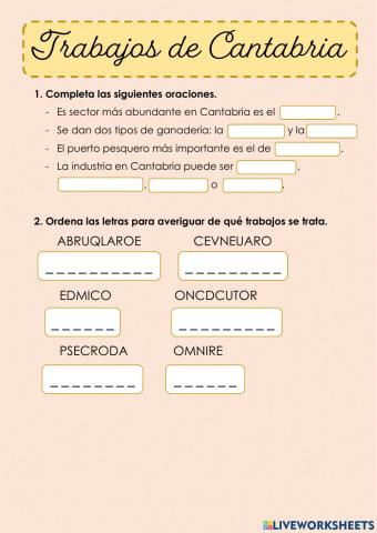 Trabajos de Cantabria