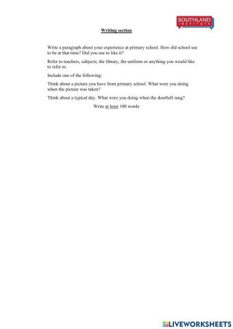 Adults 3 - Writing section - Mid term -2022