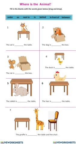 Preposition of place