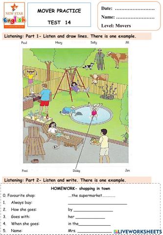 Test for Movers No 14