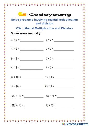 Mental Multiplication and Division