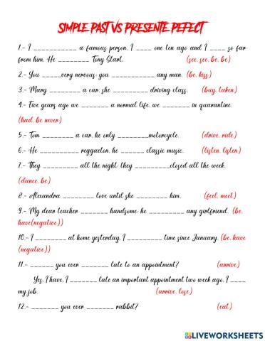 Present Perfect vs Simple Past