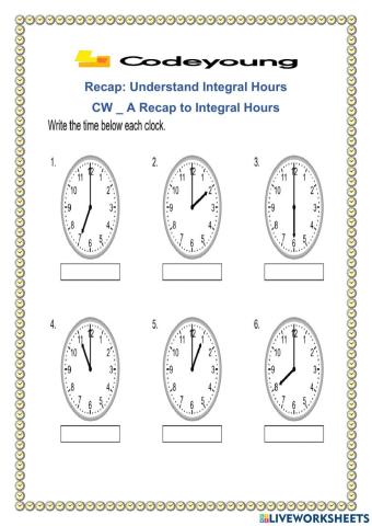 A Recap to Integral Hours