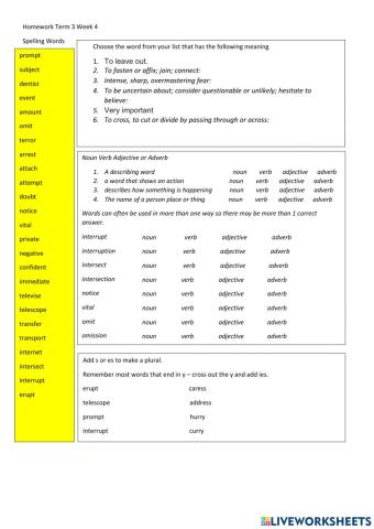 CHILL 5 Homework Term 3 Week 4